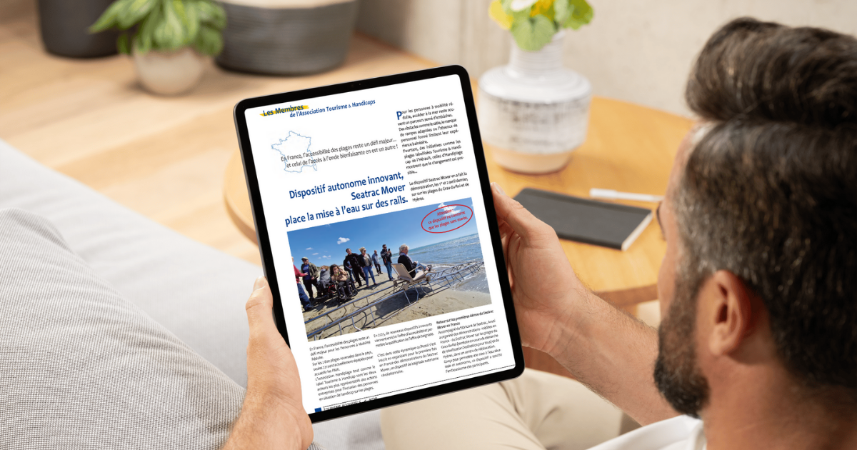 Le magazine Tourisme et Handicap de juin revient sur la démonstration Seatrac