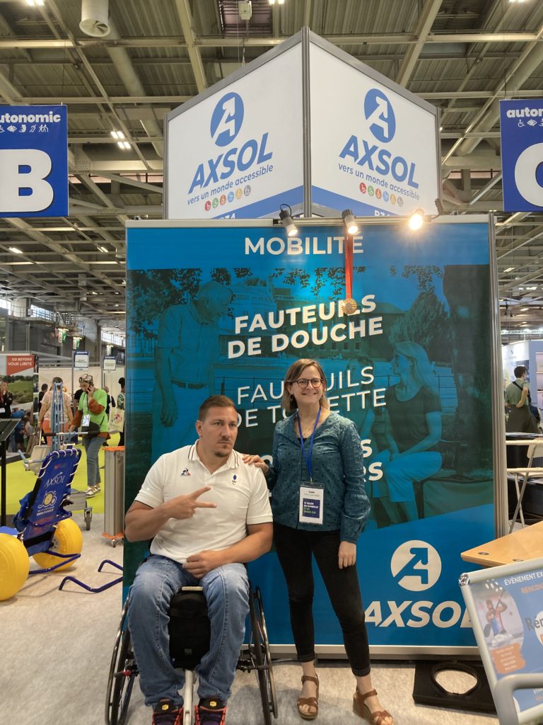 Salon autonomic 2025 en compagnie de Rémy Boullé médaillé Olympique et ambassadeur du WheelAble.
