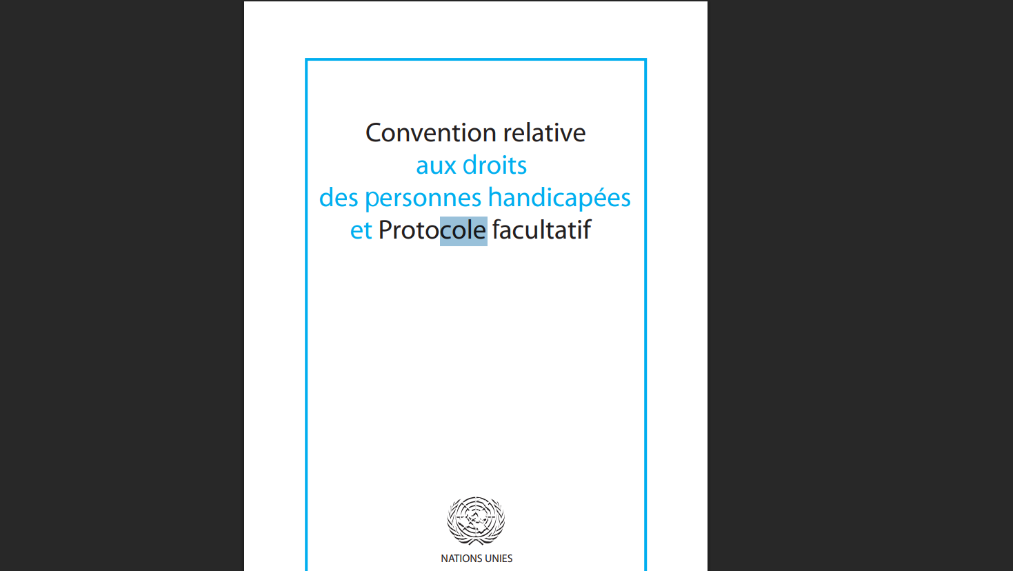 Le Protocole facultatif à la Convention relative aux droits des personnes handicapées : architecture, portée juridique et enjeux d’effectivité